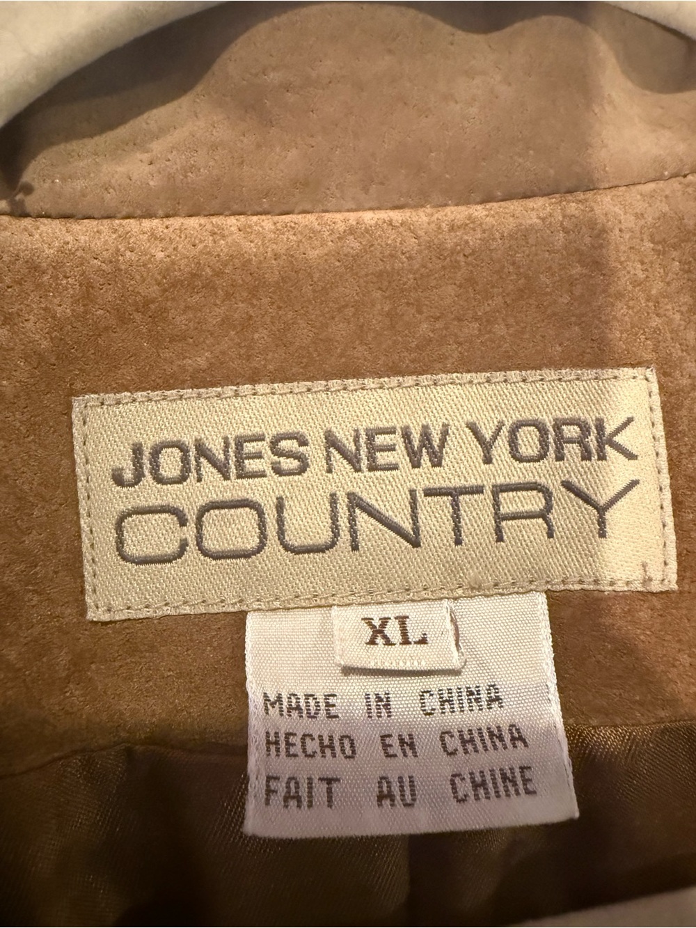 Jones New York Womens Suede Fringe Jacket - Brown - Picture 4 of 4